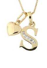 outstanding small heart cubic zirconia pendant baby charm necklace